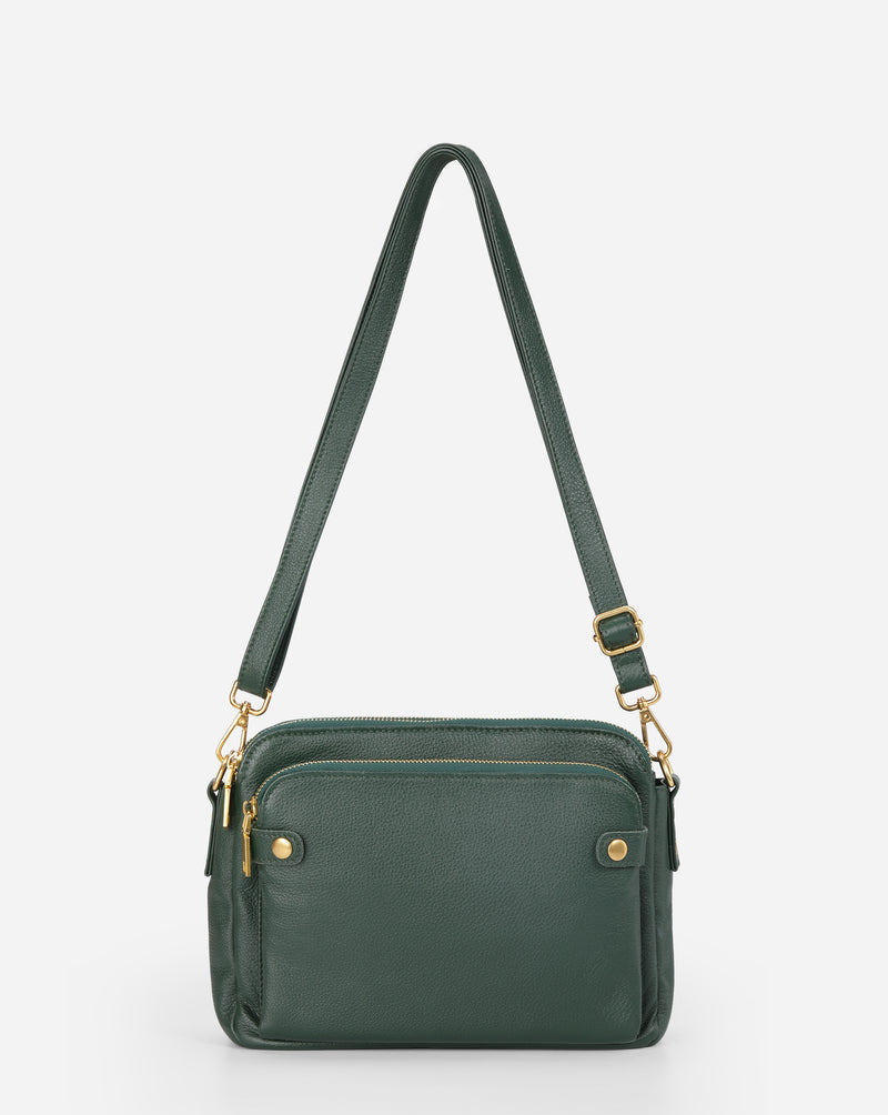 Flyrage Three-Layer Leather Crossbody Shoulder & Clutch Bag 2.1L