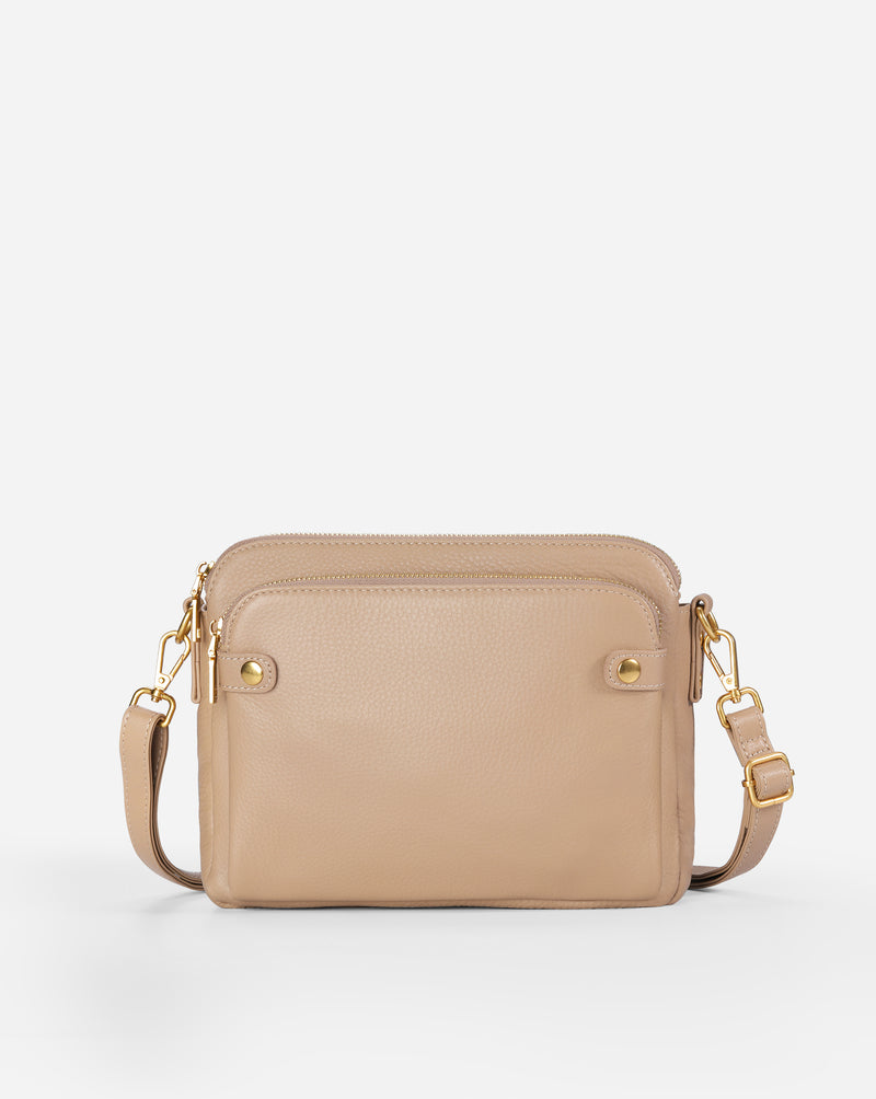 Flyrage Three-Layer Leather Crossbody Shoulder & Clutch Bag 2.1L