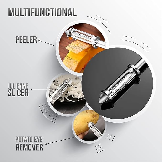 3 in 1 Stainless steel Multifunctional Veggie Peeler (Buy 1 get 1 FREE)