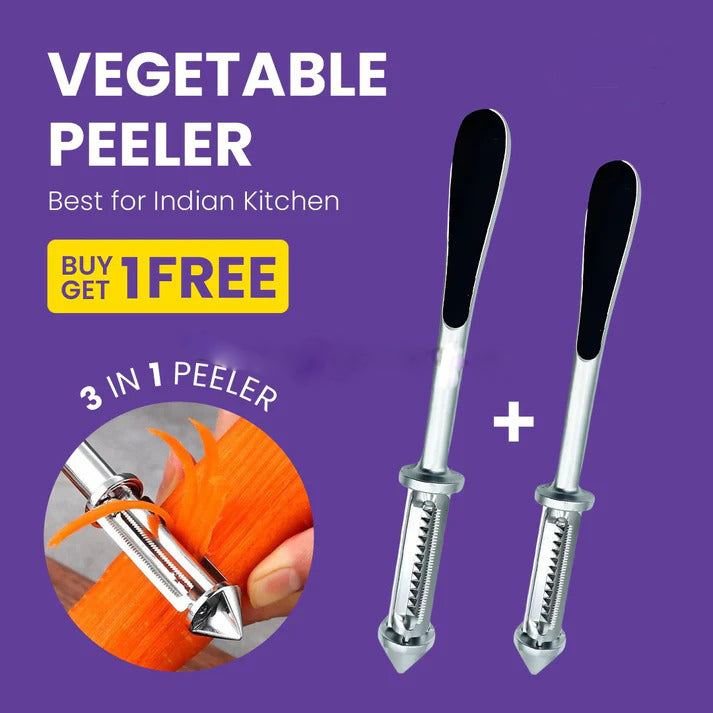 3 in 1 Stainless steel Multifunctional Veggie Peeler (Buy 1 get 1 FREE)