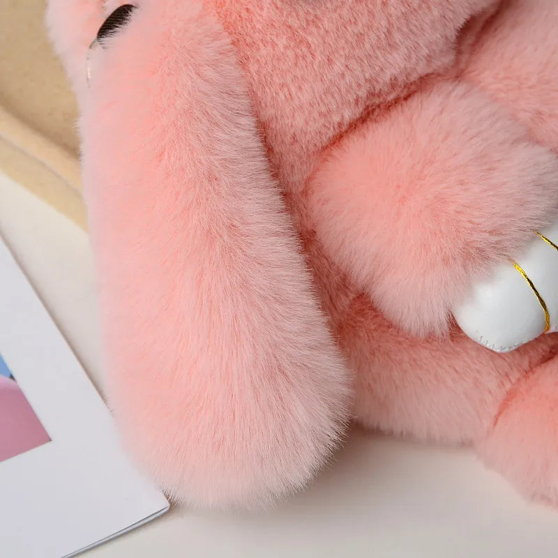 Trending Cute Fluffy Plush Rabbit Backpack – Soft & Lightweight Bag