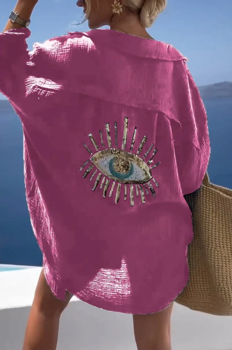 π2024 New Casual Sequin Beaded Shirt