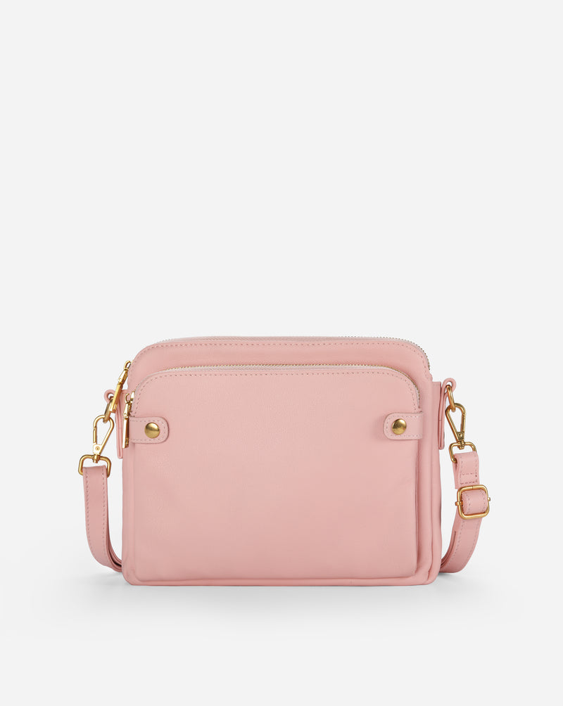 Flyrage Three-Layer Leather Crossbody Shoulder & Clutch Bag 2.1L