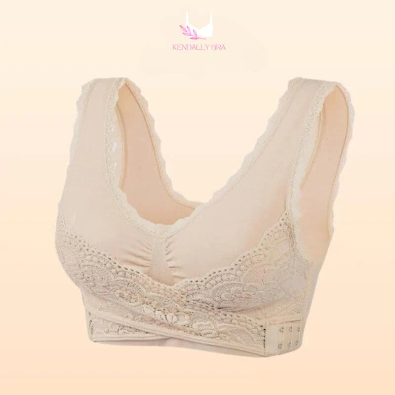 Comfy Corset Bra Front Cross Side Buckle Lace Bras
